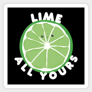 Lime All Yours Valentine’s Day Pun Sticker